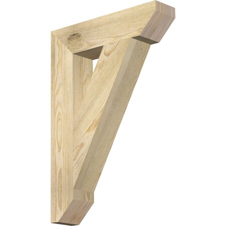 Ekena Millwork Traditional Slat Rough Sawn Bracket, Douglas Fir, 4"W x 18"D x 26"H BKT04X18X26TRA06RDF